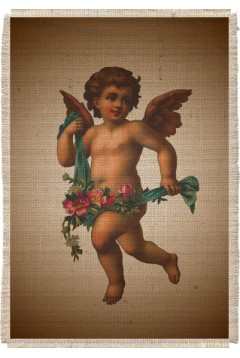 Картина на мешковине арт.500  "Ангелок"