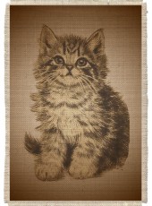 Картина на мешковине арт.505  "Котёнок"