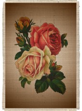 Картина на мешковине арт.508  "Розы"
