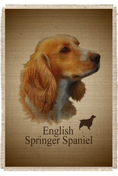 Картина на мешковине арт.532 "Английский Спаниель"